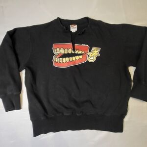 Corner Street Hero "Grillz' Graphic Sweatshirt Boxy Vintage Fit Streetwear Sz L